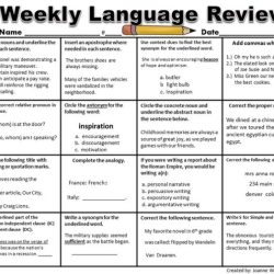 Weekly language review q1 6 answer key