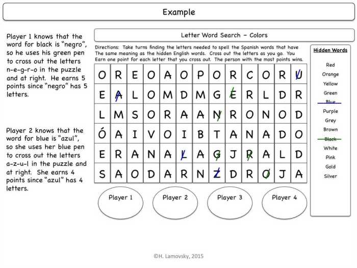 Buscapalabras hidden word puzzles in spanish answer key