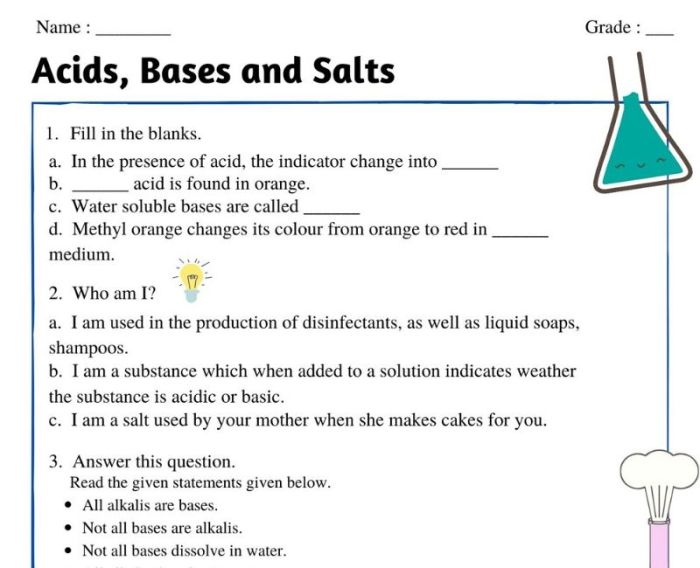 Experiment 6 acids bases and salts report sheet